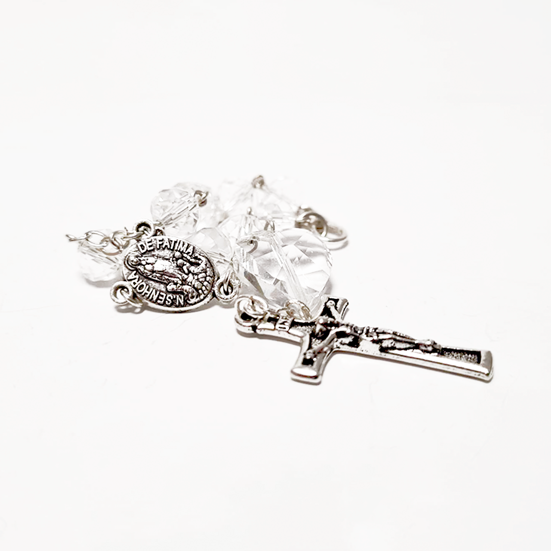 Translucent Crystal Decade Rosary Bracelet