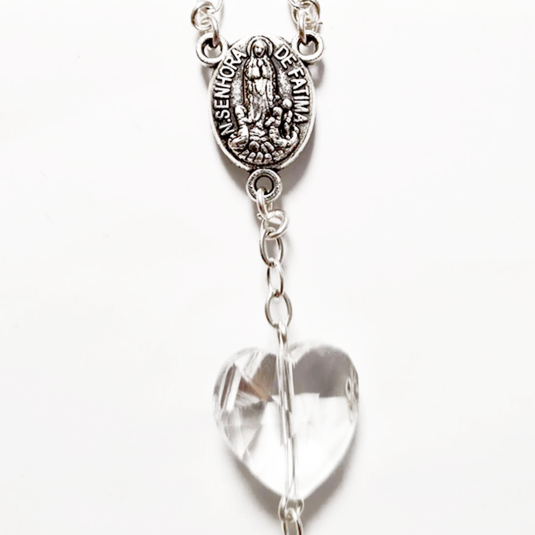 Translucent Crystal Decade Rosary Bracelet