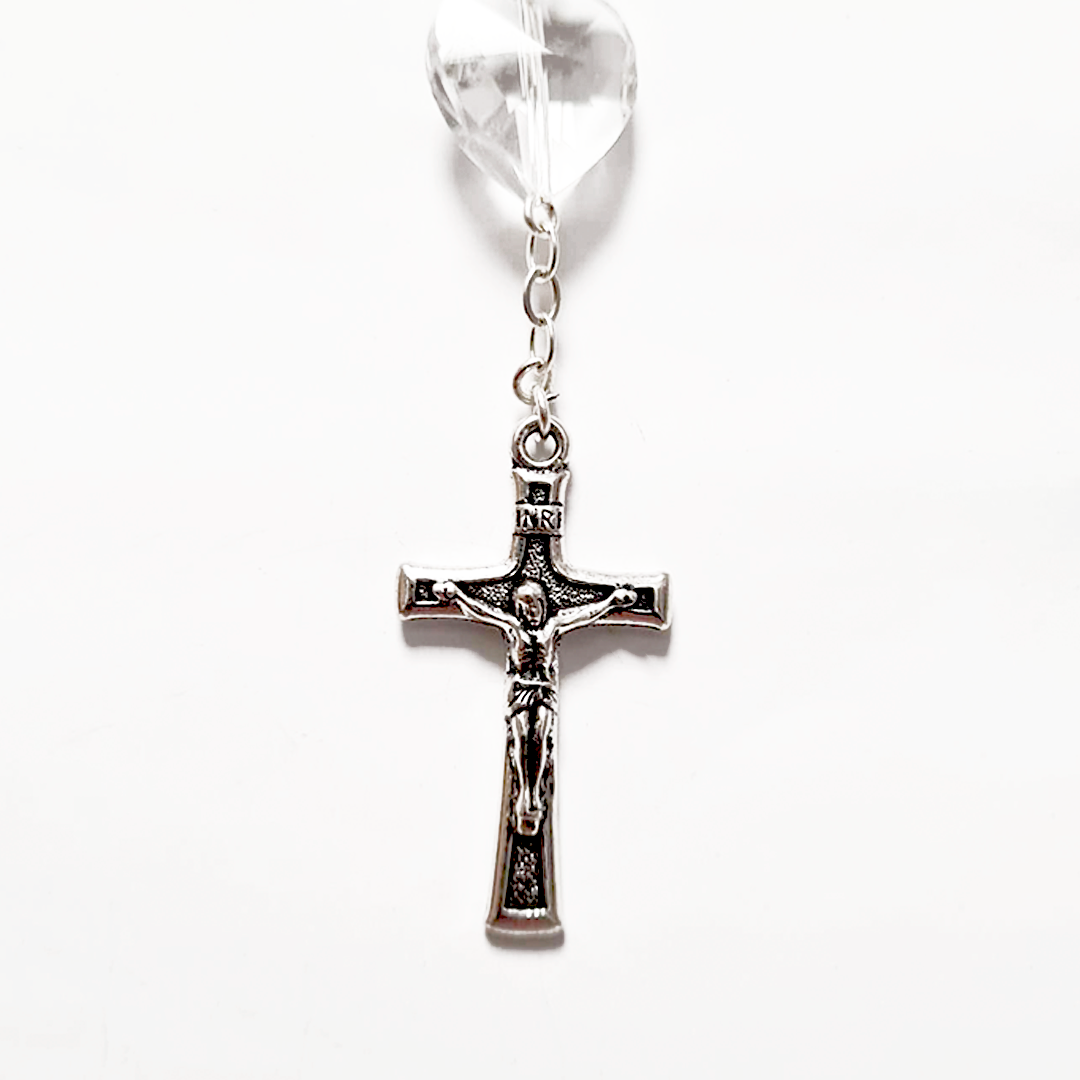 Translucent Crystal Decade Rosary Bracelet