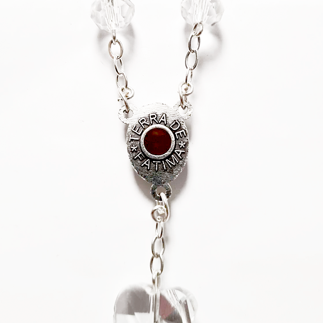 Translucent Crystal Decade Rosary Bracelet
