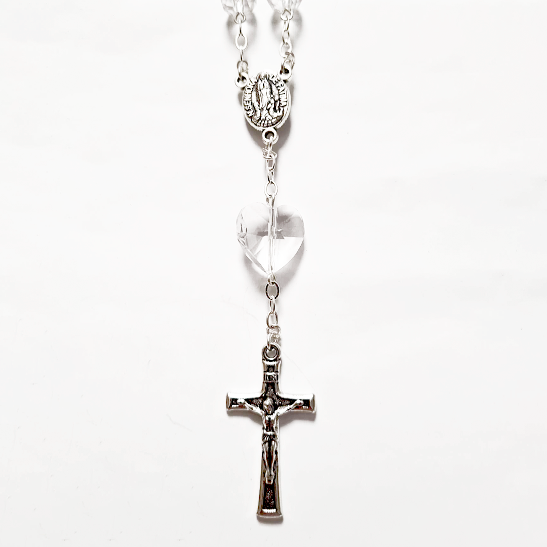 Translucent Crystal Decade Rosary Bracelet