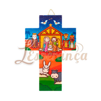 Wall Cross - Nativity Scene for Kids