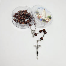 Load image into Gallery viewer, Wood Rose Rosary [Dark Brown]
