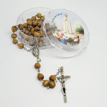 Load image into Gallery viewer, Wood Rose Rosary [Light Brown]
