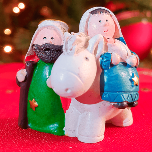 Colored Nativity Set - Flight to Egypt | 1.54'' | 4cm