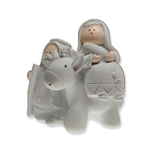 Load image into Gallery viewer, White Nativity Set - Flight to Egypt | 1.54&#39;&#39; | 4cm
