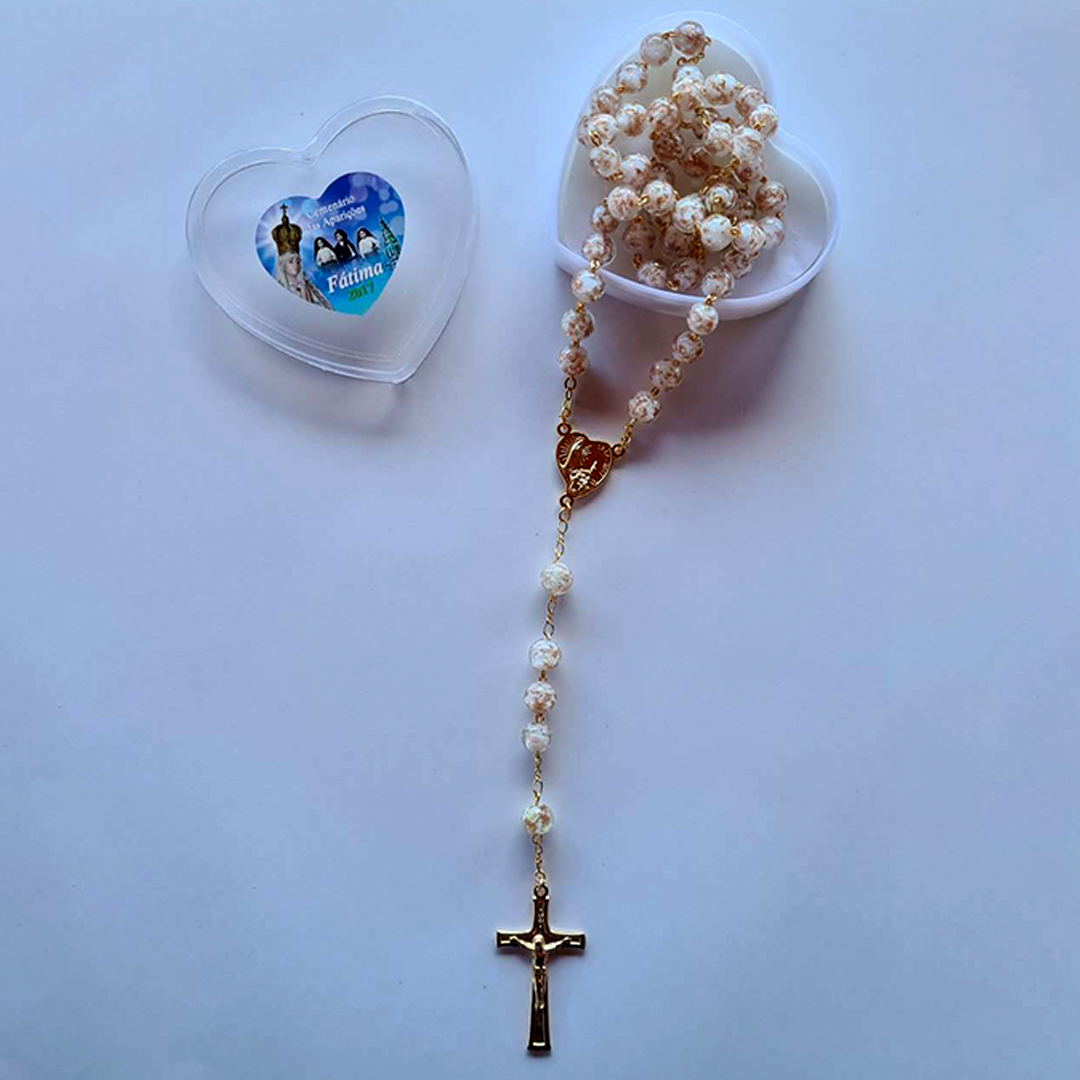 Centennial Cream & Gold Murano Rosary