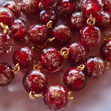 Load image into Gallery viewer, Centennial Red &amp; Gold Murano Rosary
